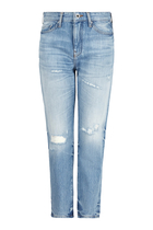 5-Pocket Cropped Boyfriend Jeans